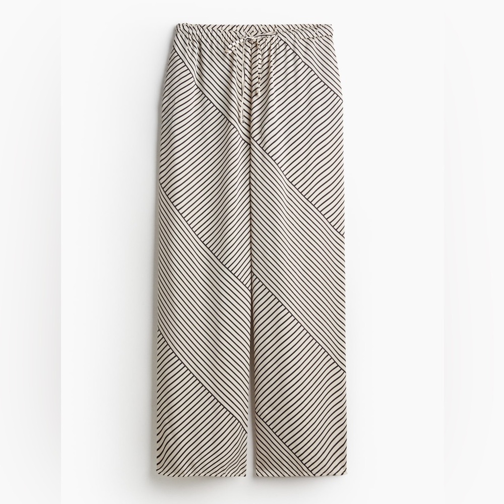H&M Pull On‎ Pants Crème Striped Size XS NWT